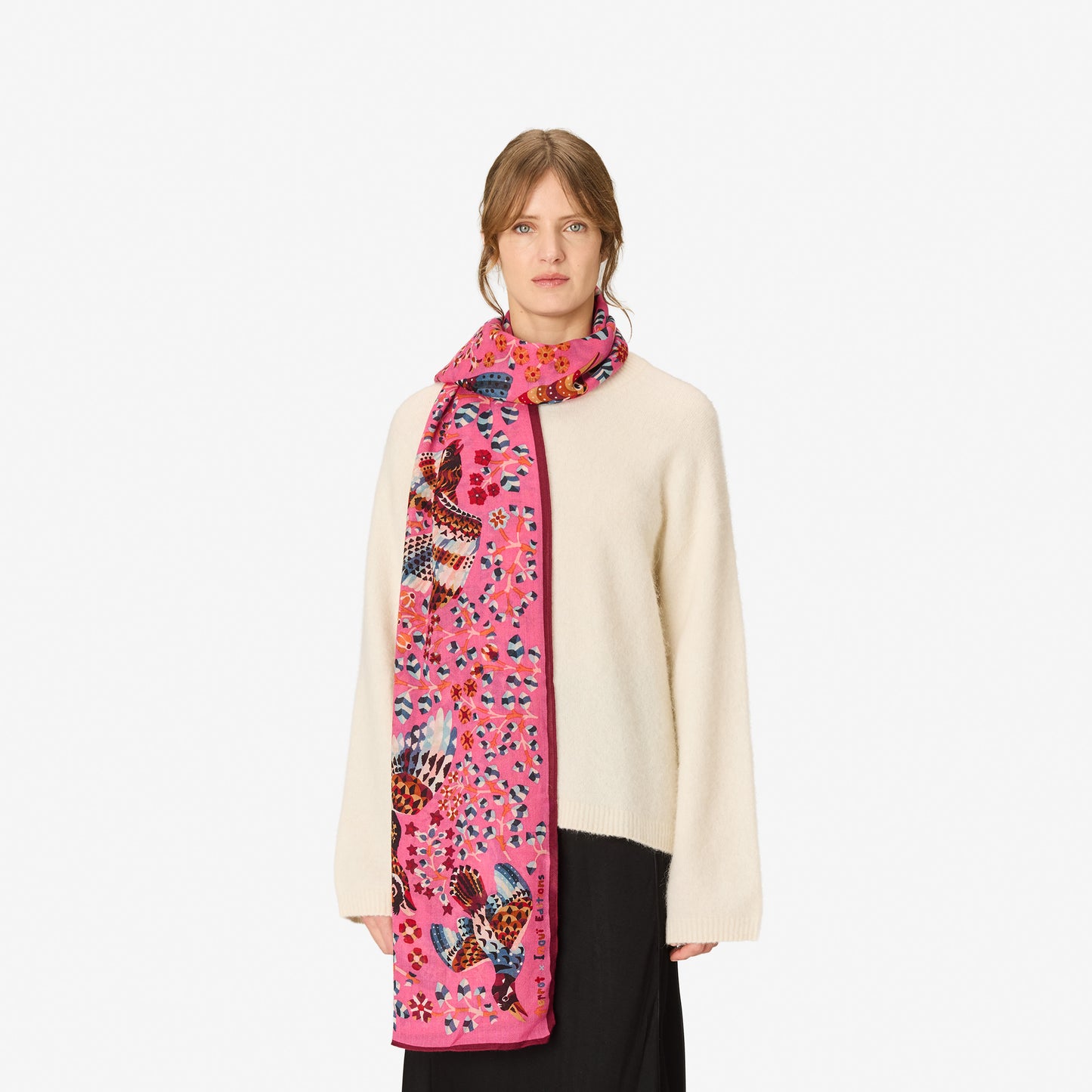 Scarf 100 - Rene Perrot - Fuchsia