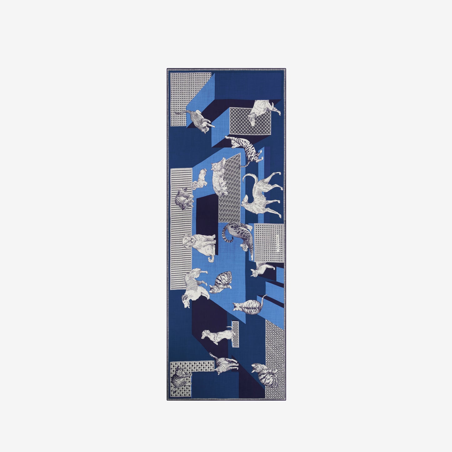 Scarf 70 - Les - Cheris - Blue
