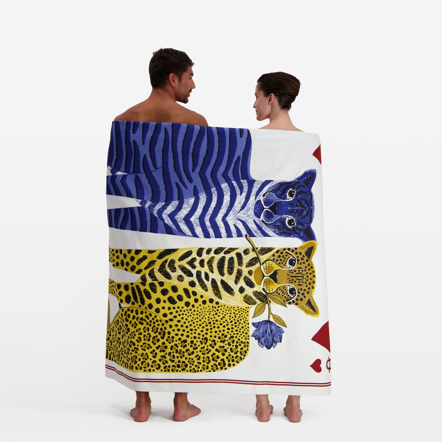 Fouta Handtuch  140 - King & Queen - Weiß