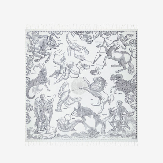 Fouta Towel 190 - Astrologie - White