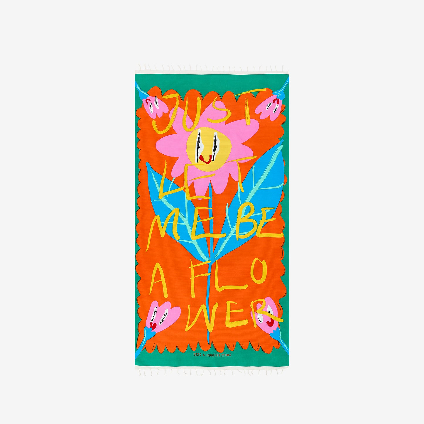 Fouta 100 - Flower - Orange