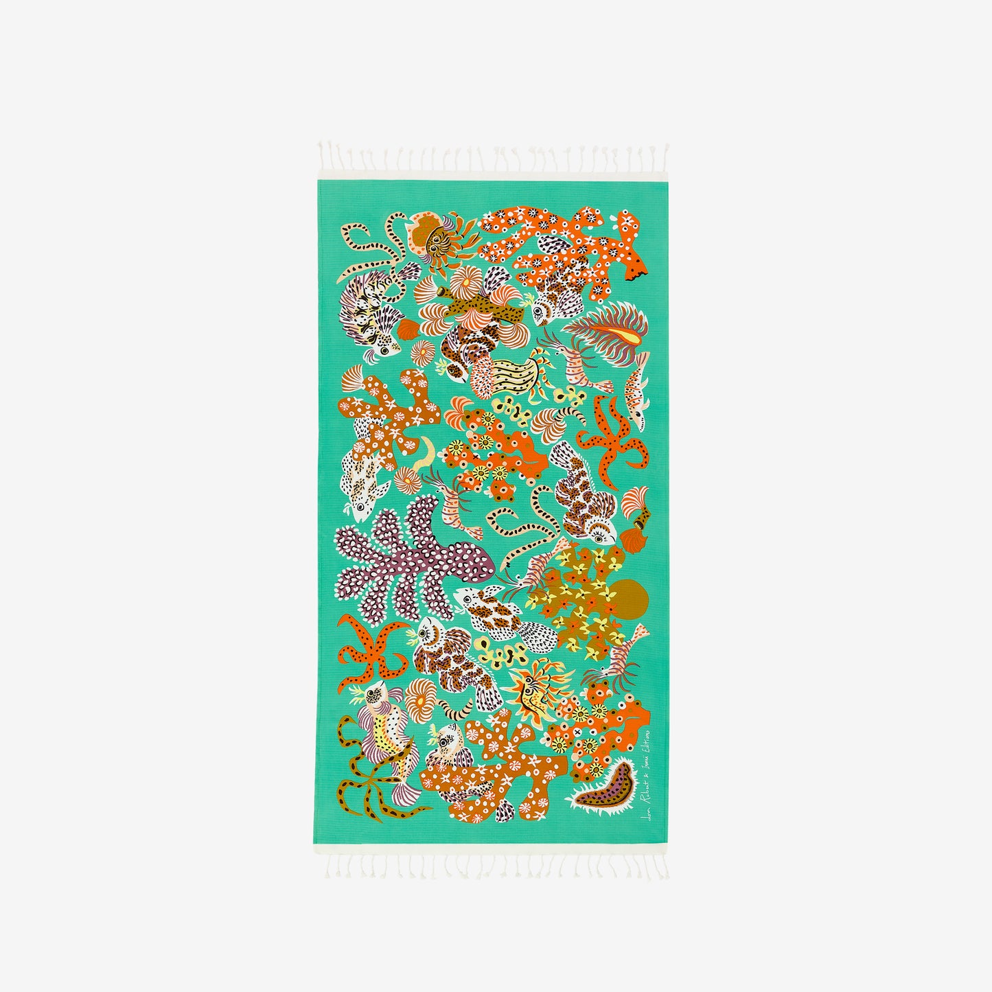 Fouta Towel 100 - Jardin de sirènes / Dom Robert - Turquoise Blue