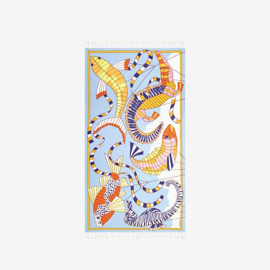 Fouta Towel 100 - Cerfs Volants - Orange