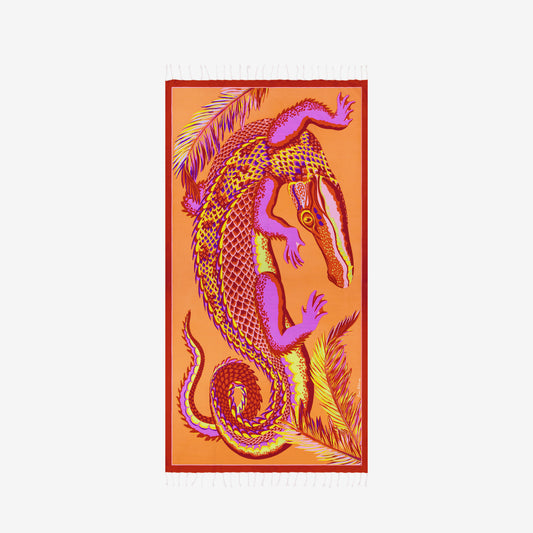Fouta Towel 100 - Croco - Coral