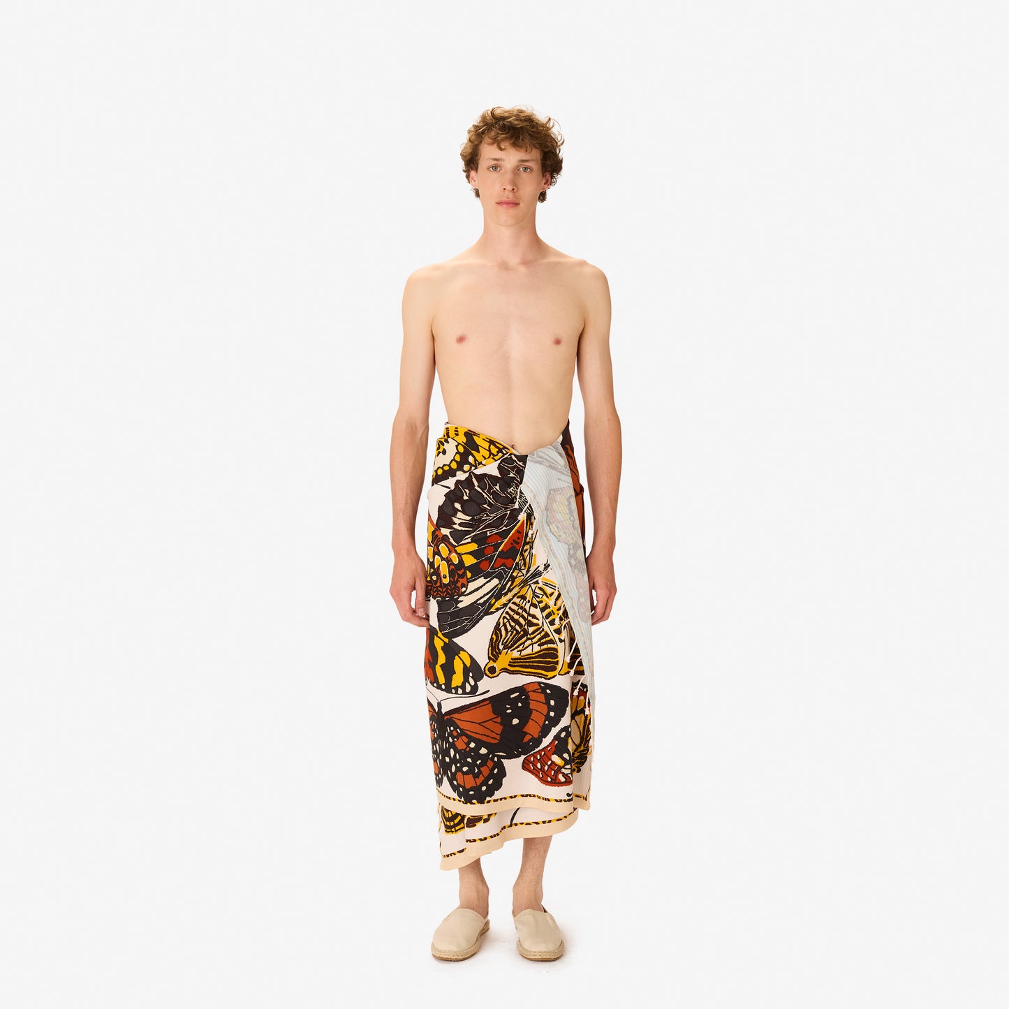 Fouta Towel 100 - Papillons - Nude