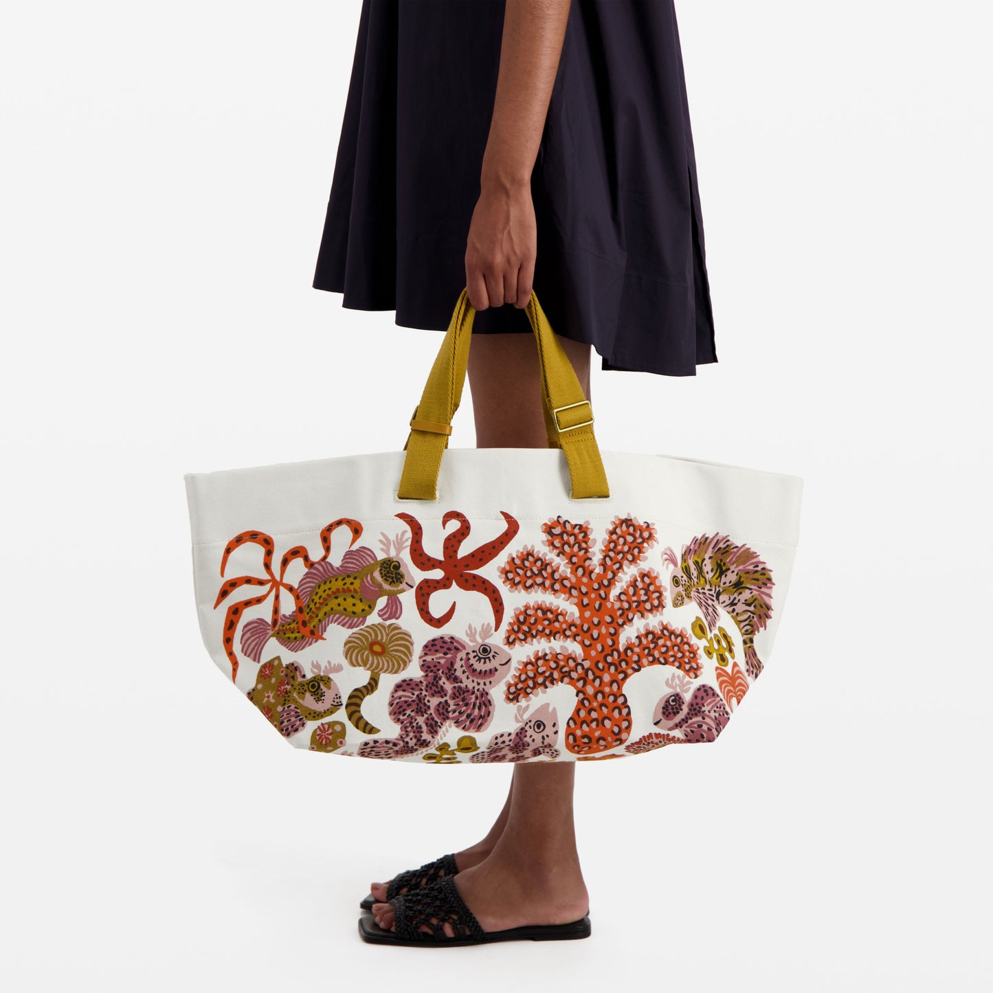 Sac Cabas - Jardin de sirènes / Dom Robert - Blanc