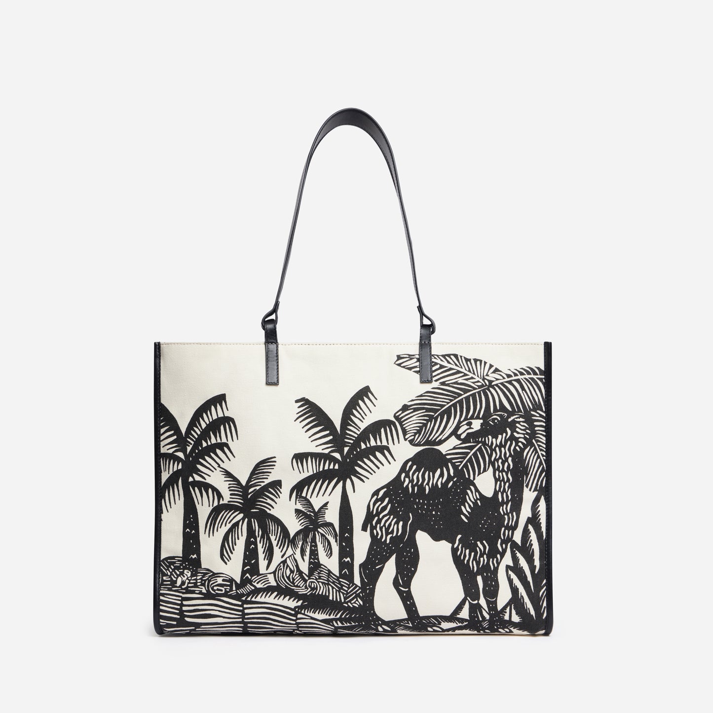 Shopping Tasche - Dromadaire et Poulpe - Schwarz und Weiß