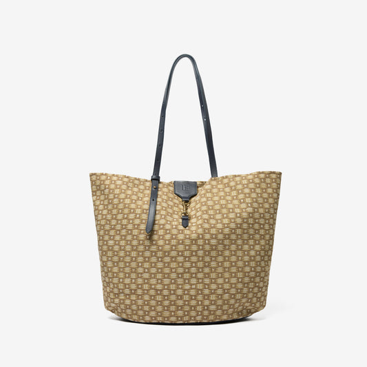 Soft Shopping Bag - Cannage - Natural