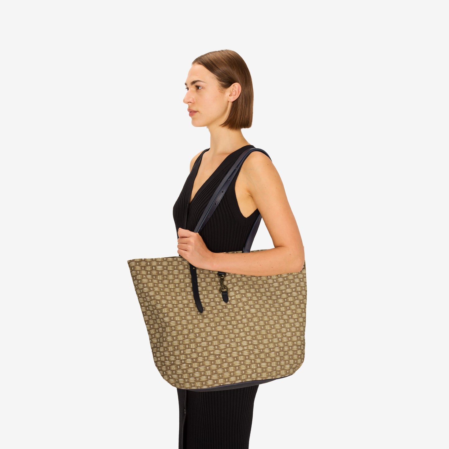 Soft Shopping Bag - Cannage - Natural