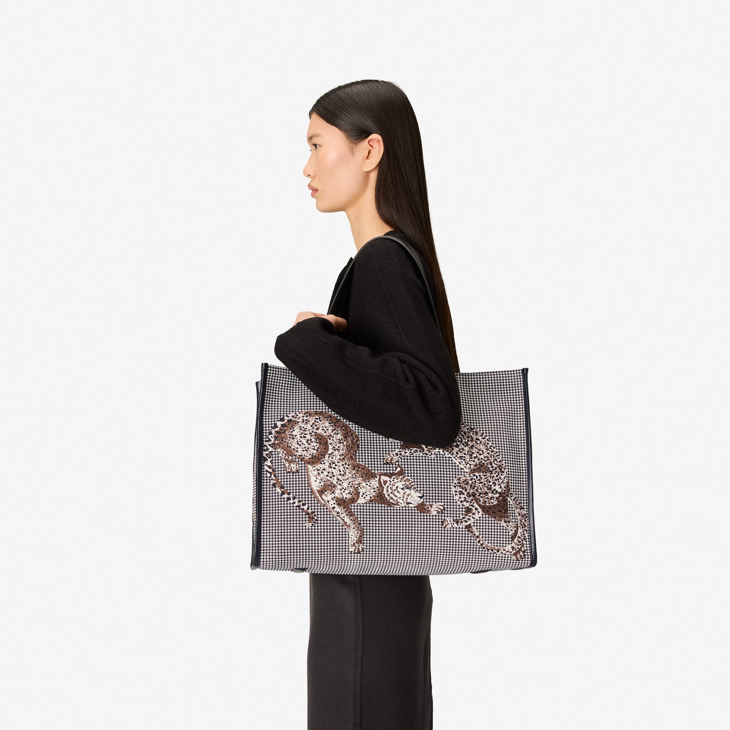 Bolso Shopping - Jorgen Pata de gallo - Negro