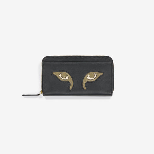 Brieftasche M - Eyes - Schwarz