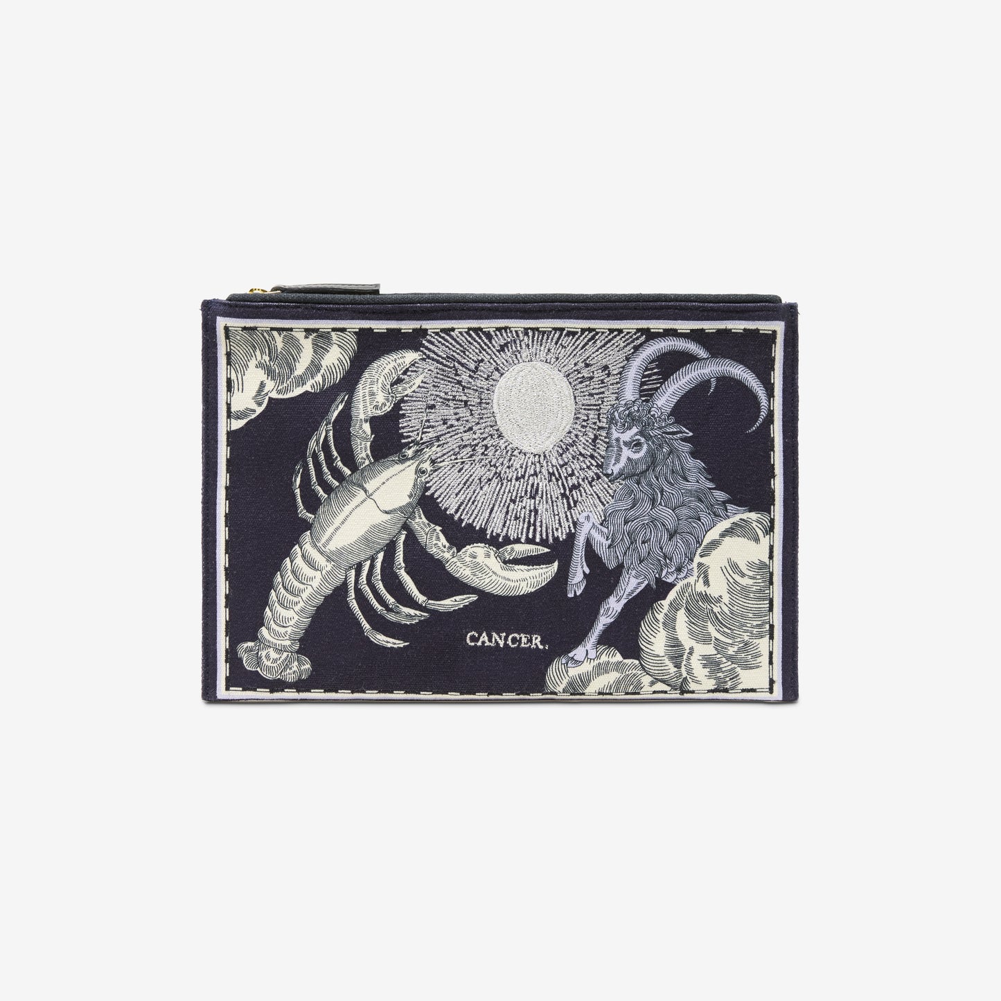 Astuccio ricamato - Astro Cancer - Blu
