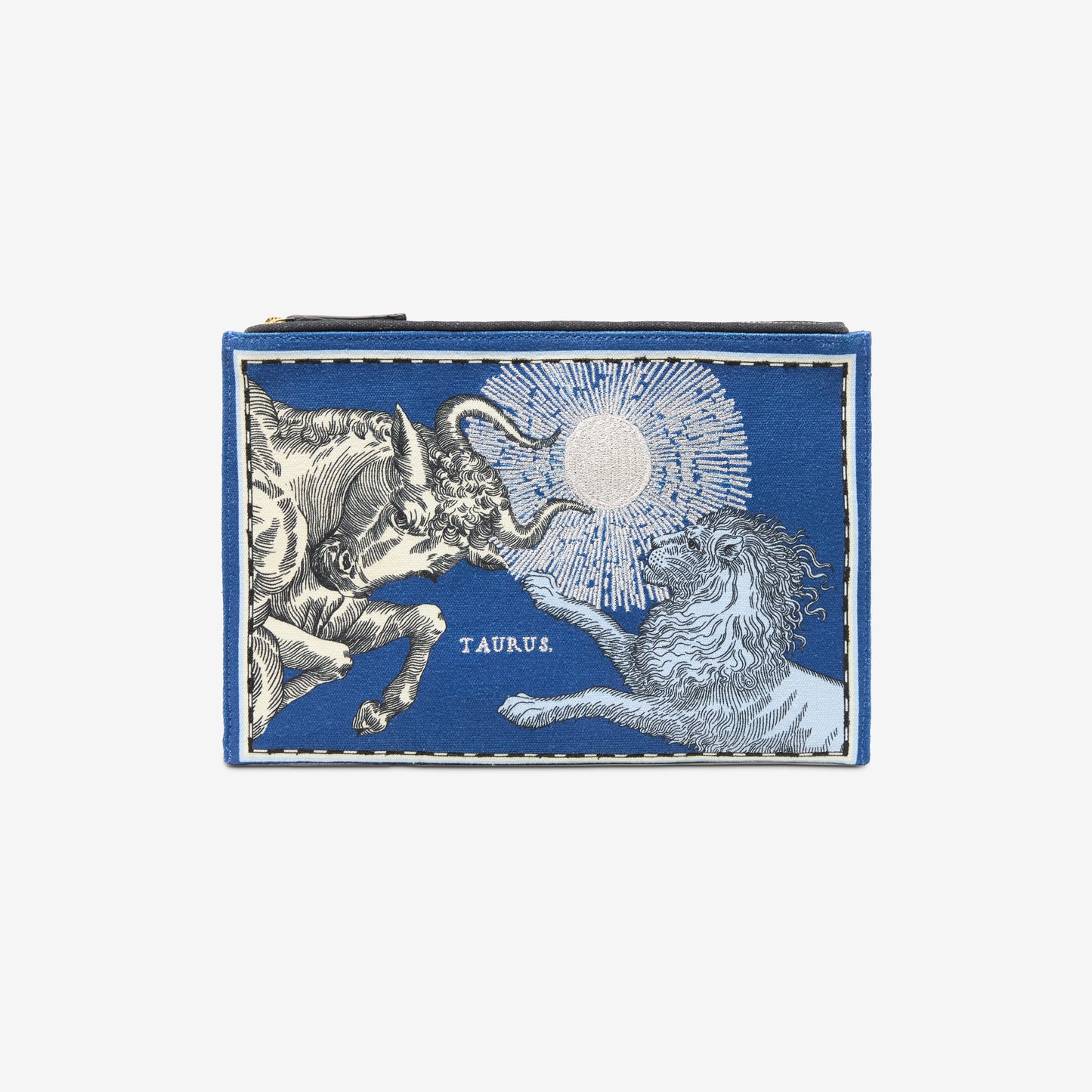Astuccio ricamato - Astro Taurus - Blu