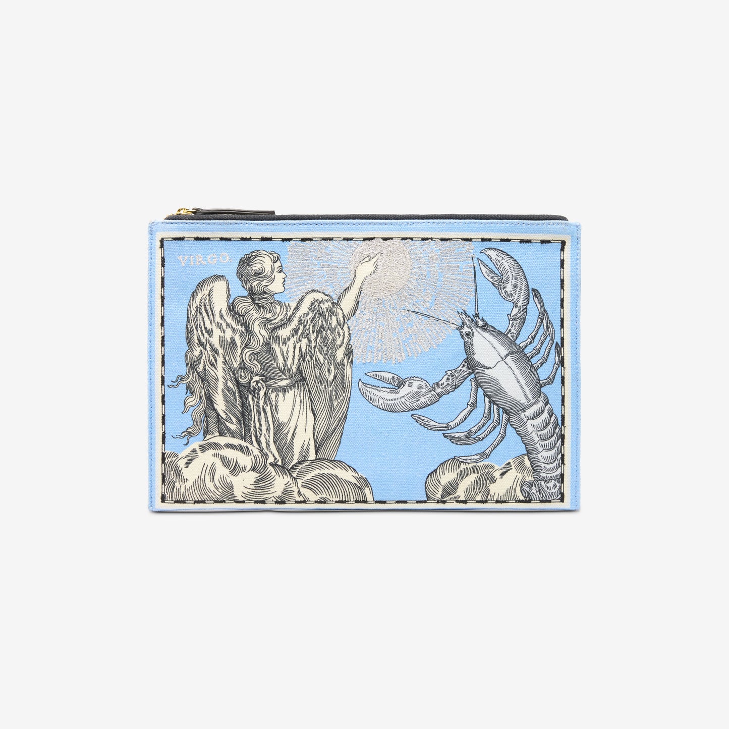 Astuccio ricamato - Astro Virgo - Blu