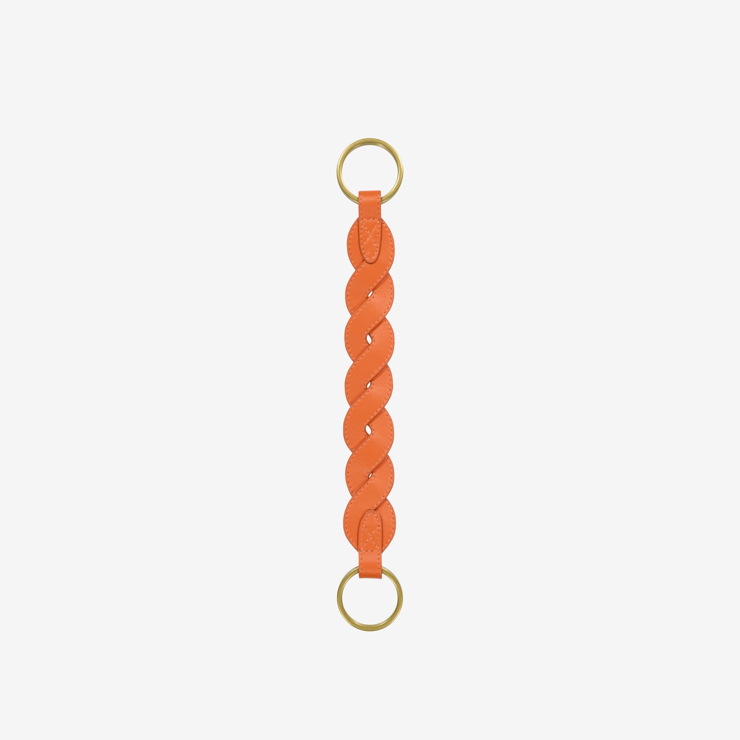 Leather Handle - Braid - Orange
