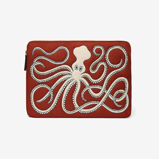 Laptop Sleeve 14" - Octopus - Orange