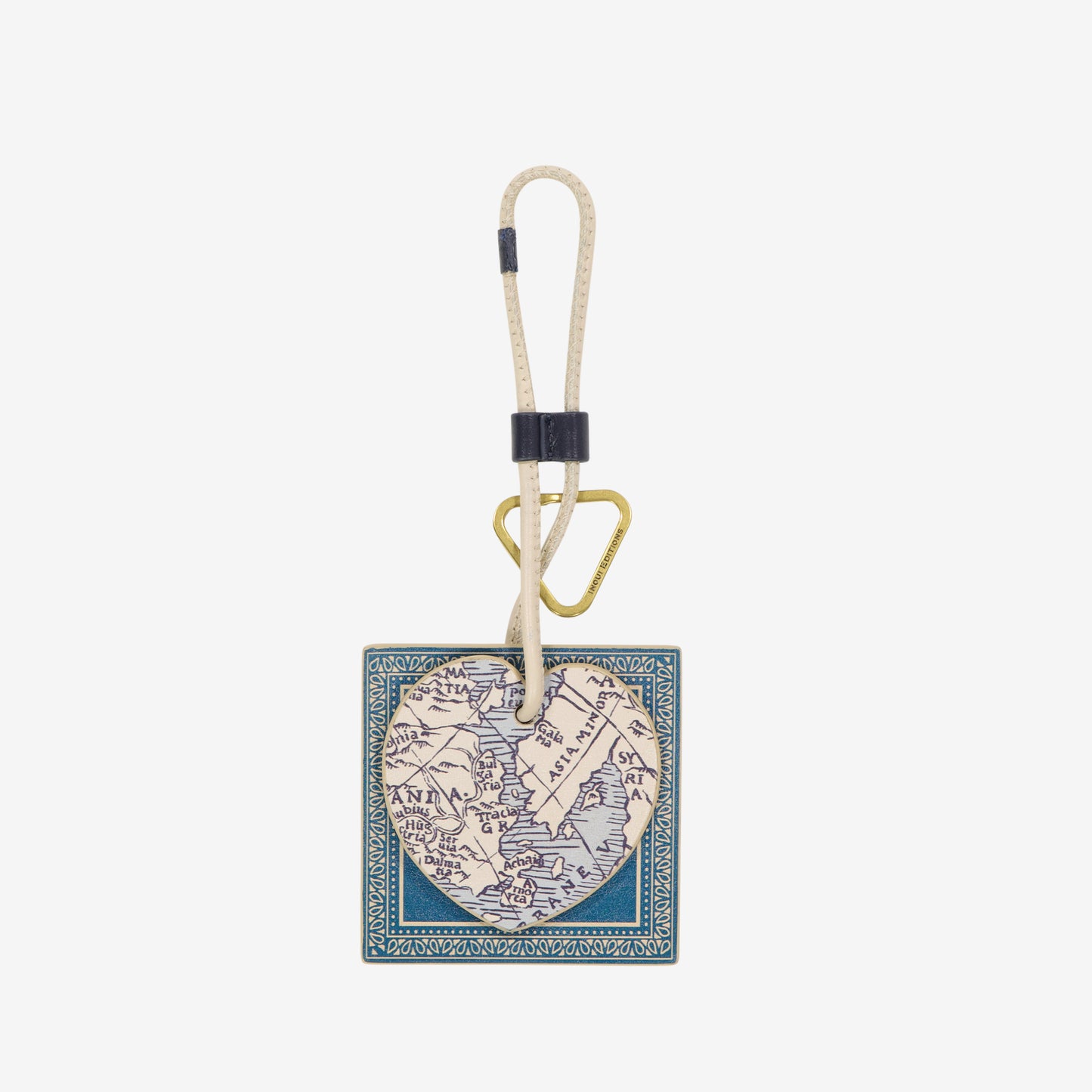 Keychain - Mappemonde - Blue