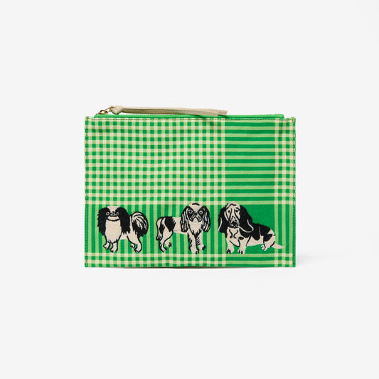 Embroidered Pouch - Kiki - Green