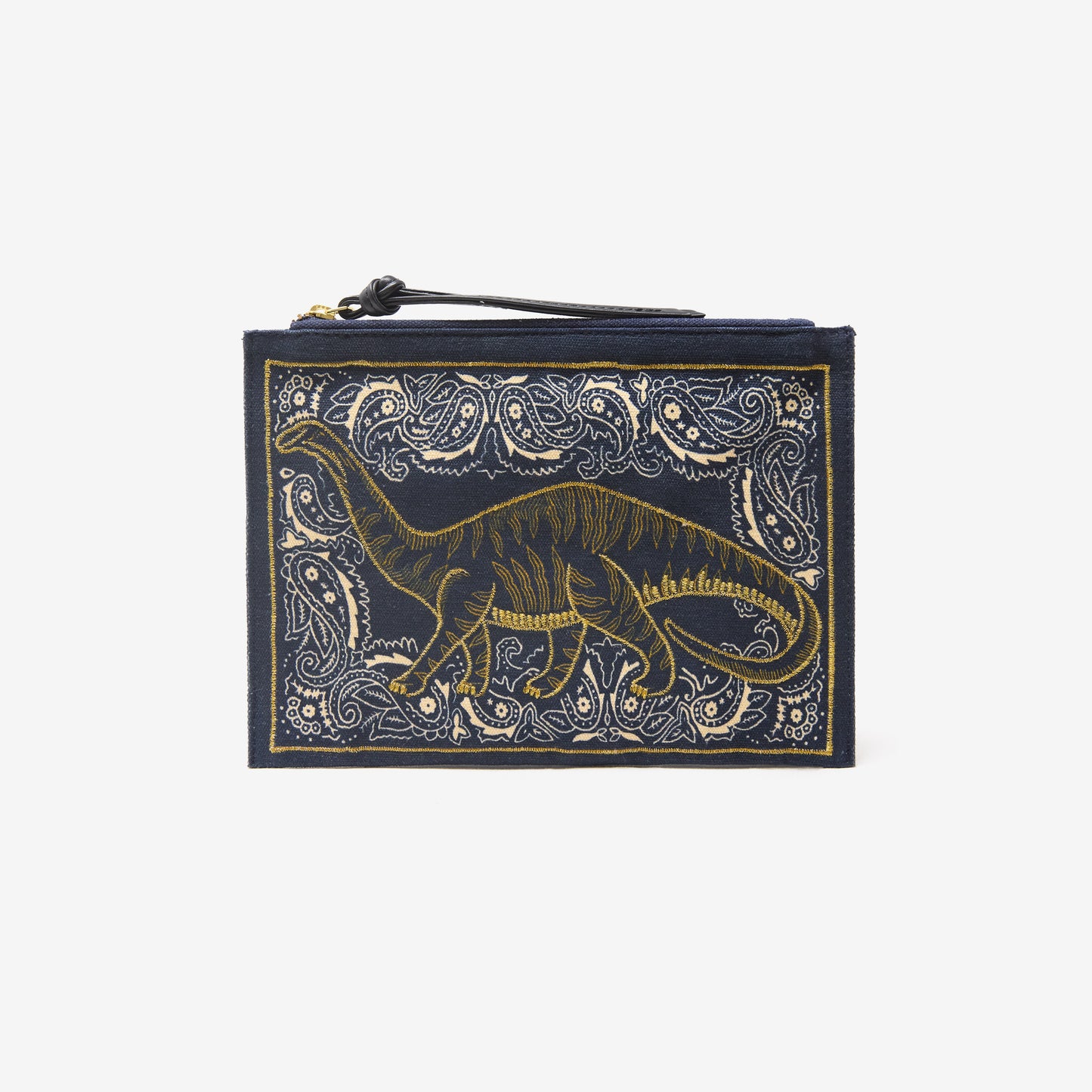 Astuccio ricamato - Dino - Blu Scuro