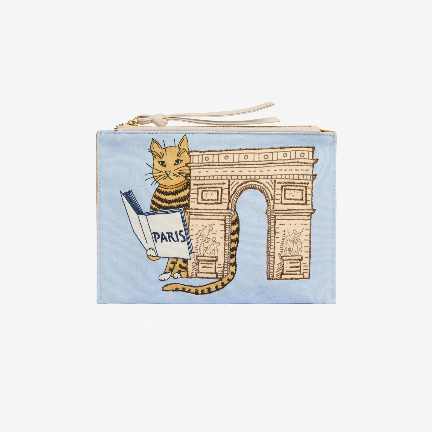 Astuccio ricamato - Chat - Blu chiaro