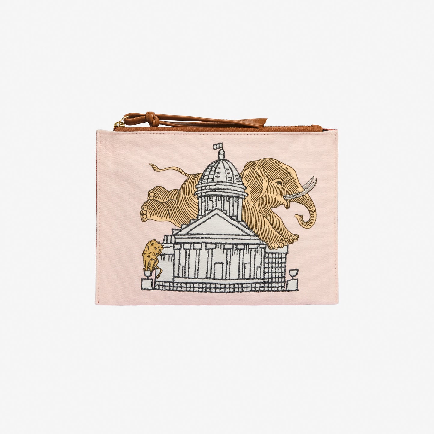 Astuccio ricamato - Elephant - Pastello