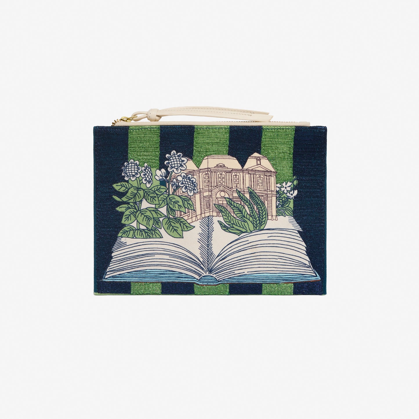 Bestickter Beutel - Paris Septieme - Marineblau