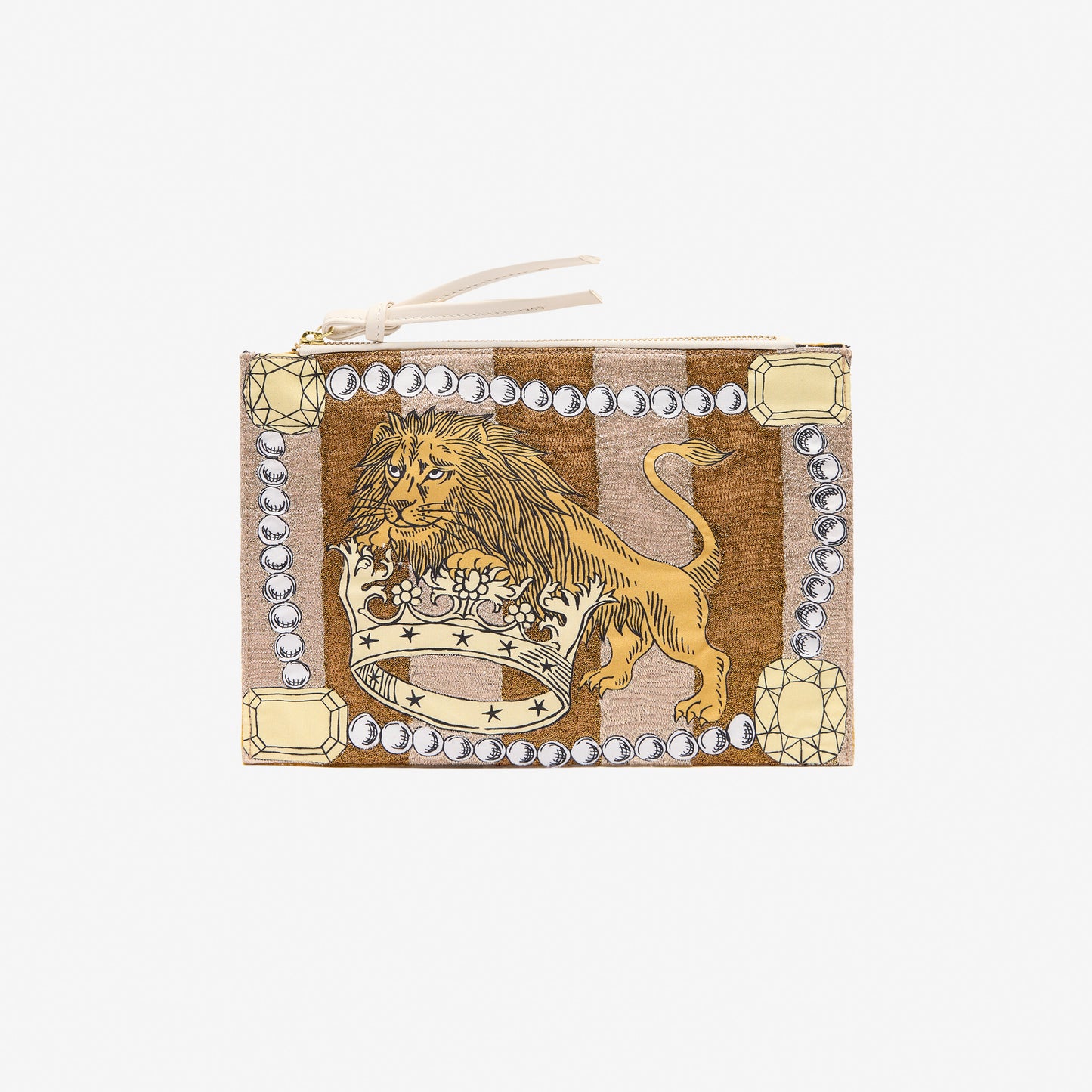 Embroidered Pouch - Le Joaillier - Natural