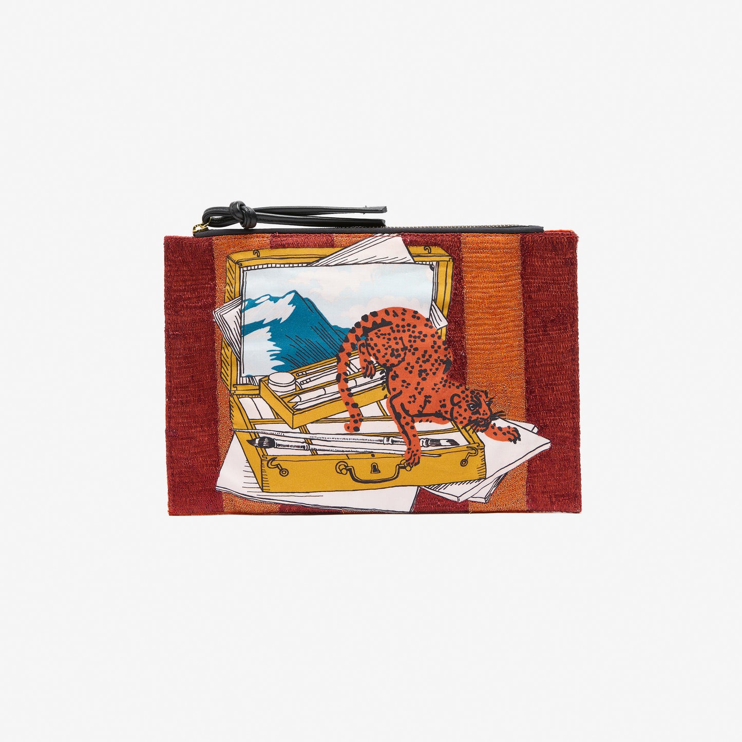 Embroidered Pouch - Le Peintre - Orange