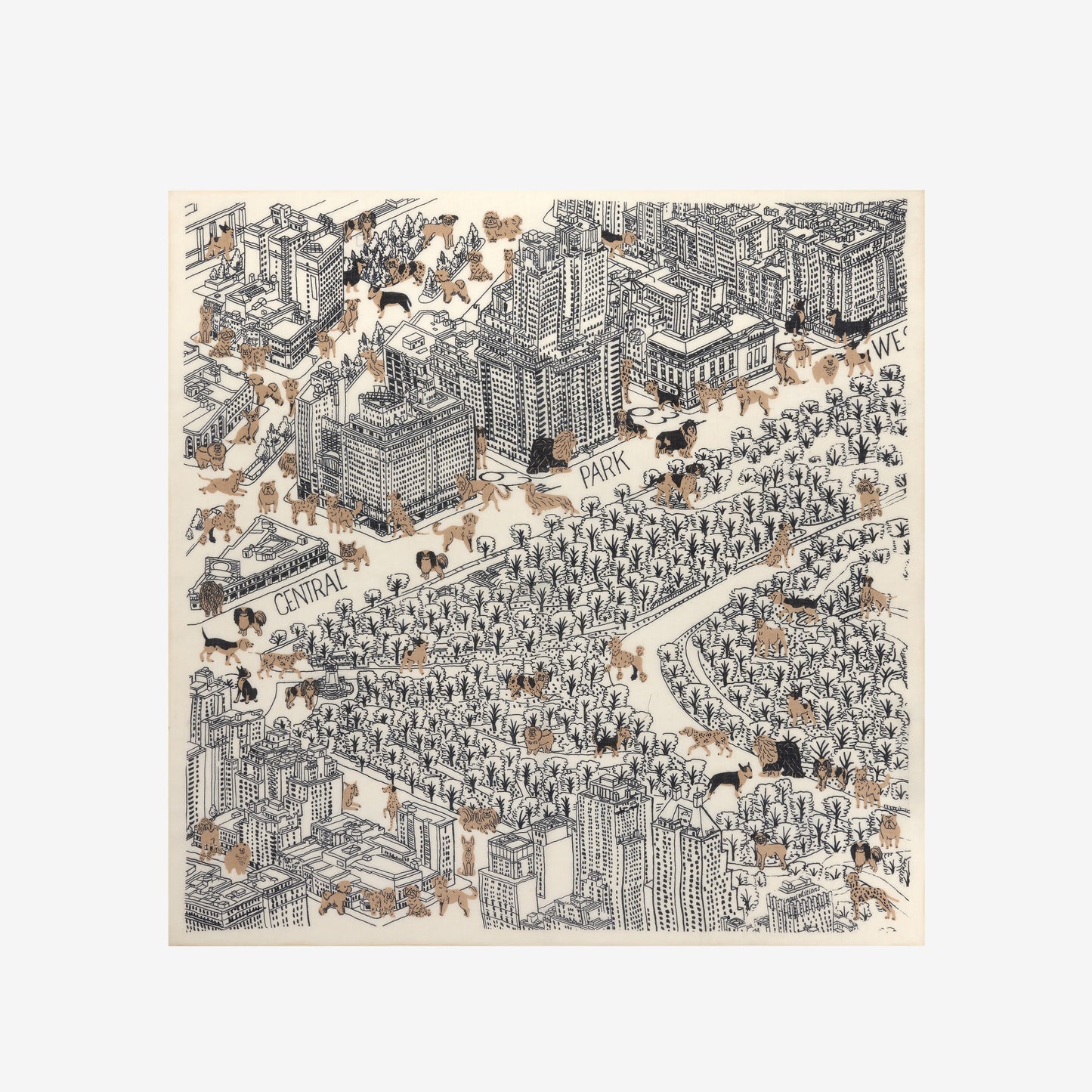 Pañuelo 100 - Central Park - Blanco