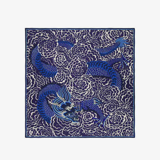 Pañuelo 100 - Dragon - Azul