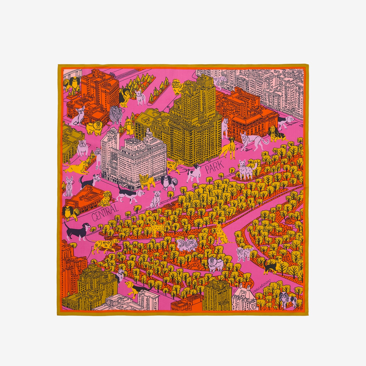 Foulard quadrato 65 - Central Park - Arancione
