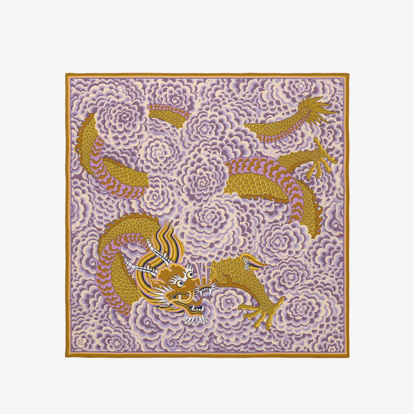 Foulard quadrato 65 - Dragon - Giallo