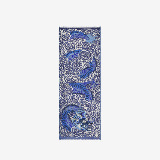 Schal 70 - Dragon - Blau