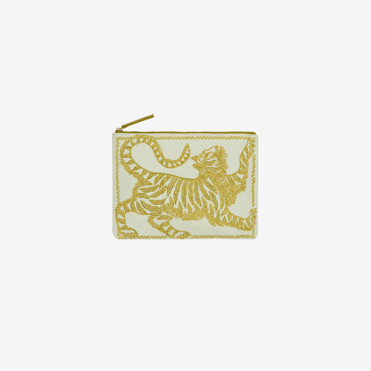 Embroidered Pouch - Tantra - Gold