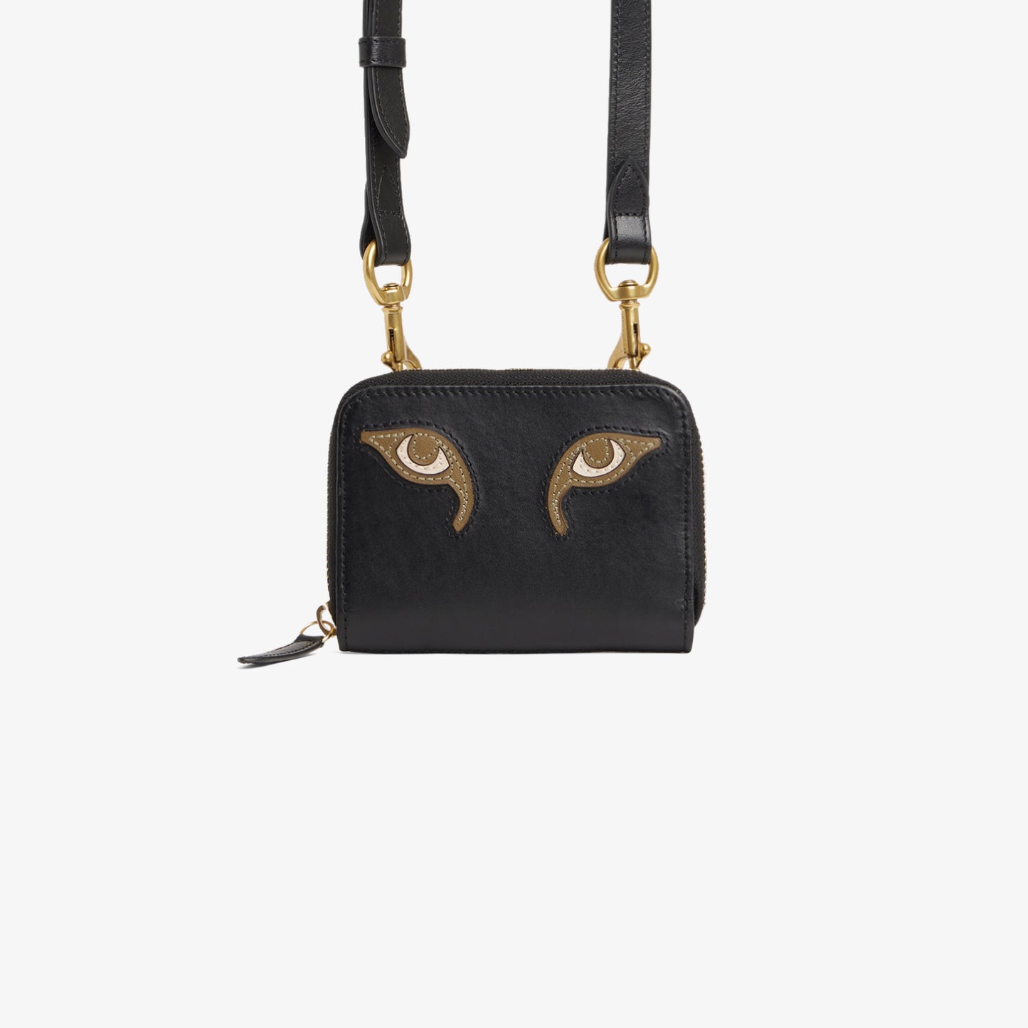 Portefeuille Cross Body S - Eyes - Noir